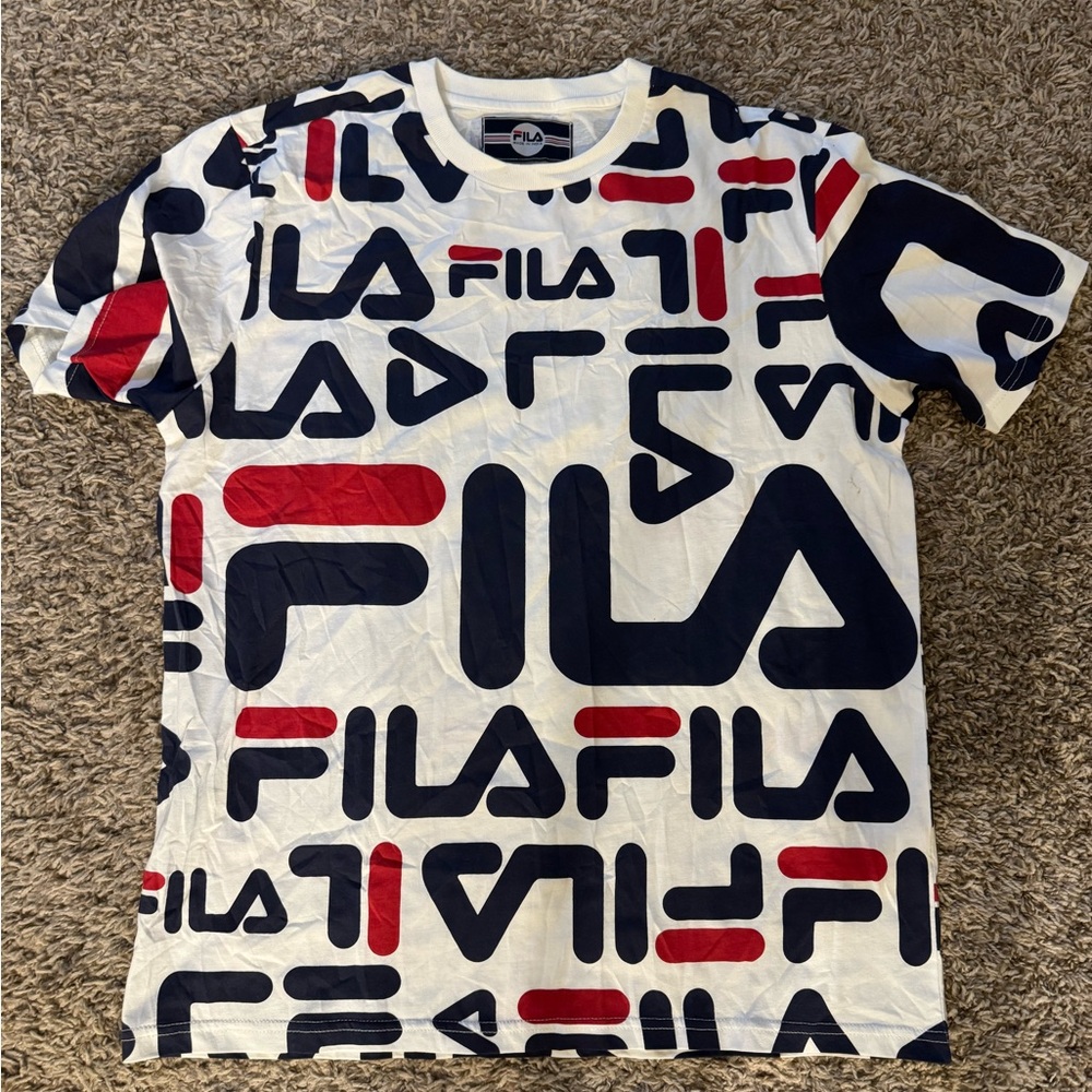 Fila Graphic T-Shirt in Red and Blue